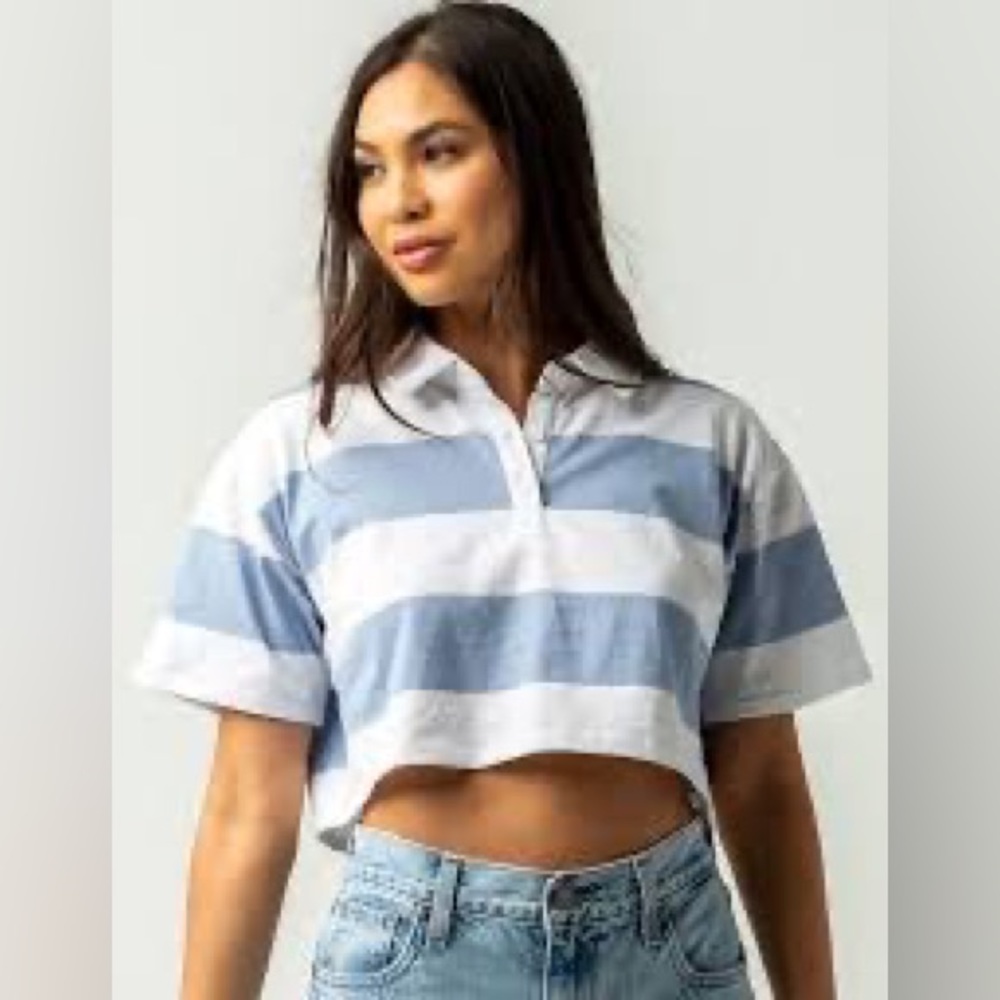 Full tilt striped crop top